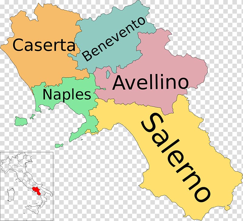 Naples Regions of Italy Sicily Basilicata Irpinia, map transparent background PNG clipart