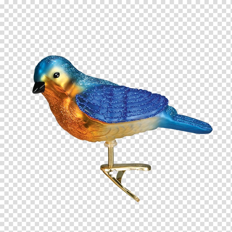 Western bluebird Christmas ornament Glass, hand-painted family transparent background PNG clipart