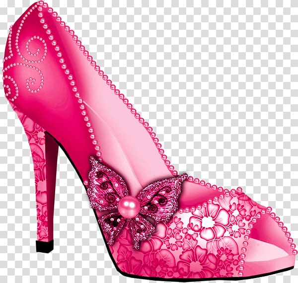 Shoe High-heeled footwear Slipper , Red Slipper transparent background PNG clipart