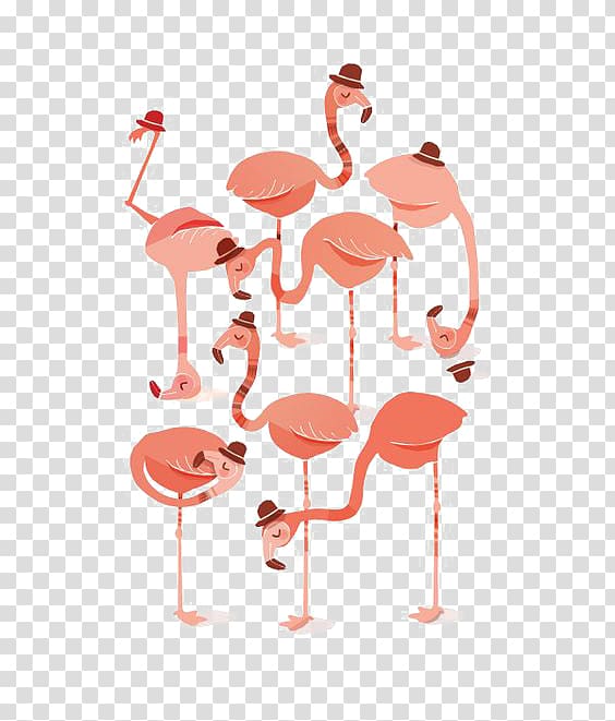 flamingo illustration, Flamingo Pink Illustration, Toon Flamingo transparent background PNG clipart