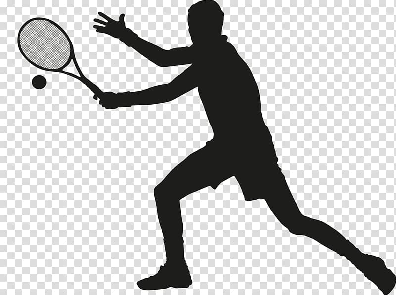 tennis player illustration, Tennis ball Racket Squash, Man playing tennis transparent background PNG clipart