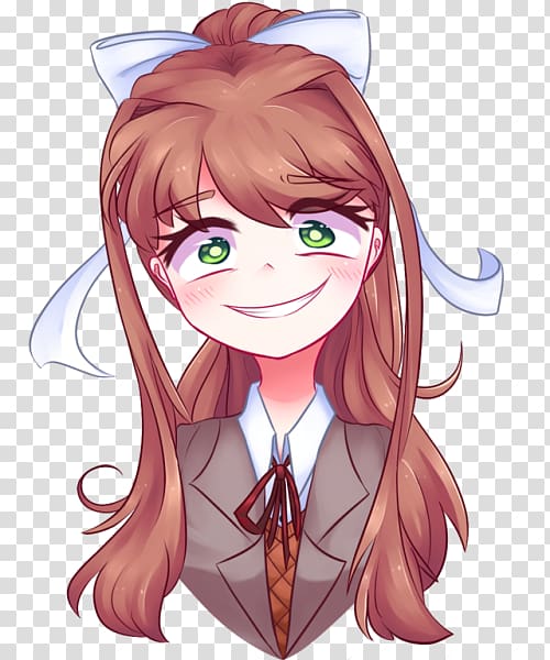 Doki Doki Literature Club! Just Monika: a Doki Doki Literature Club Song Drawing Art Team Salvato, meme deutsch transparent background PNG clipart