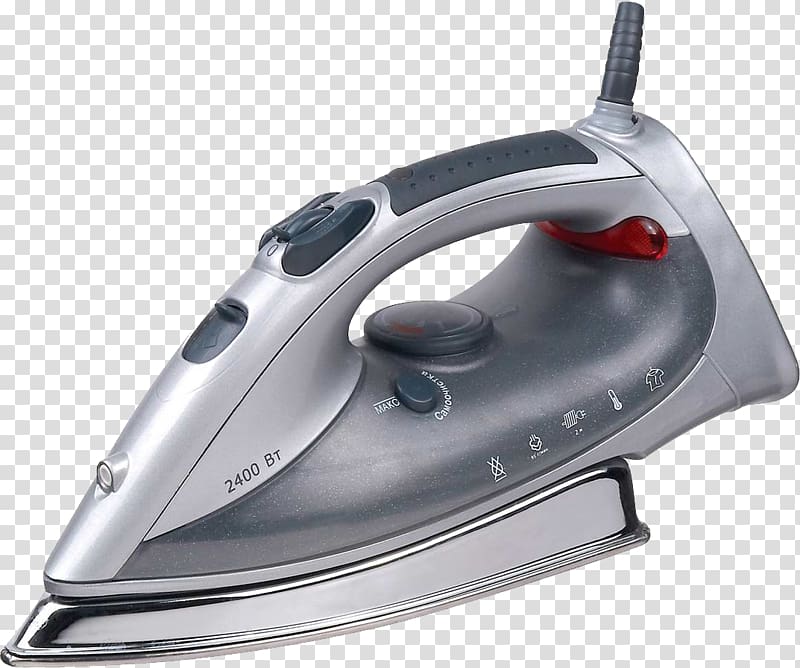 Clothes iron Electricity Ironing Home appliance Steam, Iron transparent background PNG clipart