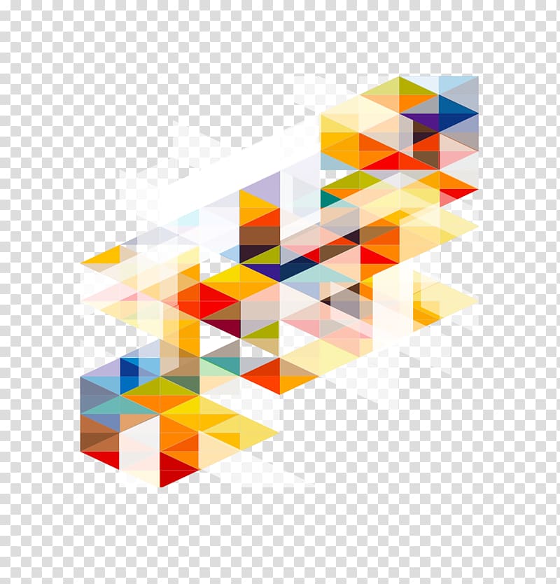 Multicolored abstract illustration, Polygon Geometry Color, Color abstract  graphics transparent background PNG clipart