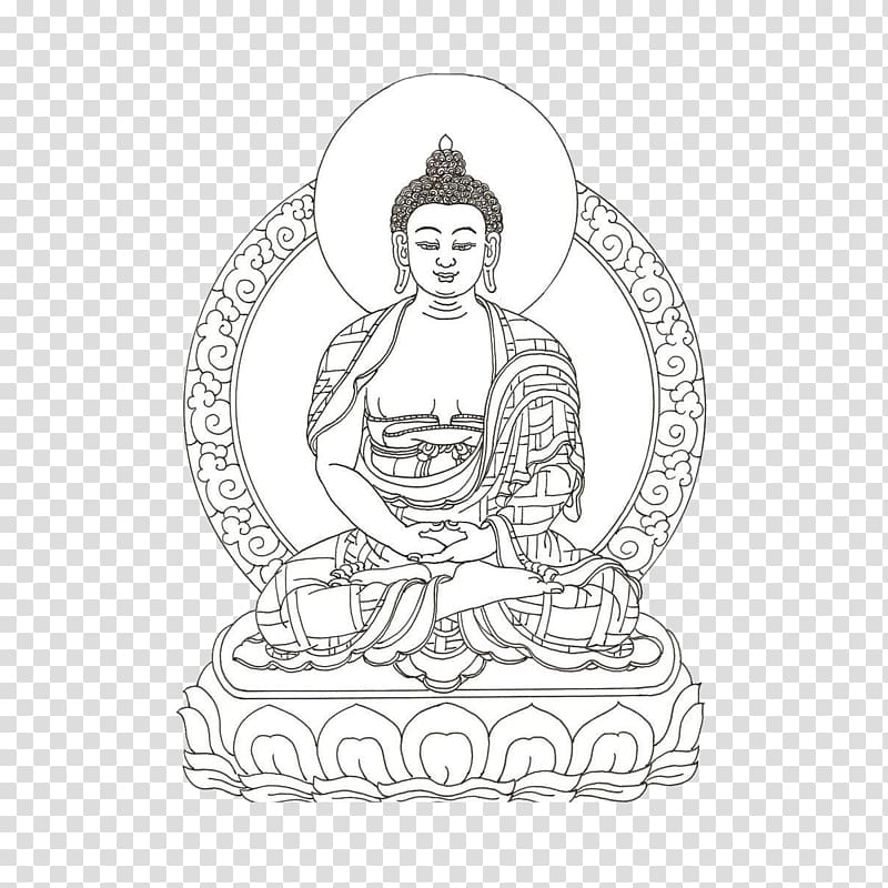 Buddhahood Buddharupa Buddhism Mandala Illustration, Hand-painted Buddha transparent background PNG clipart