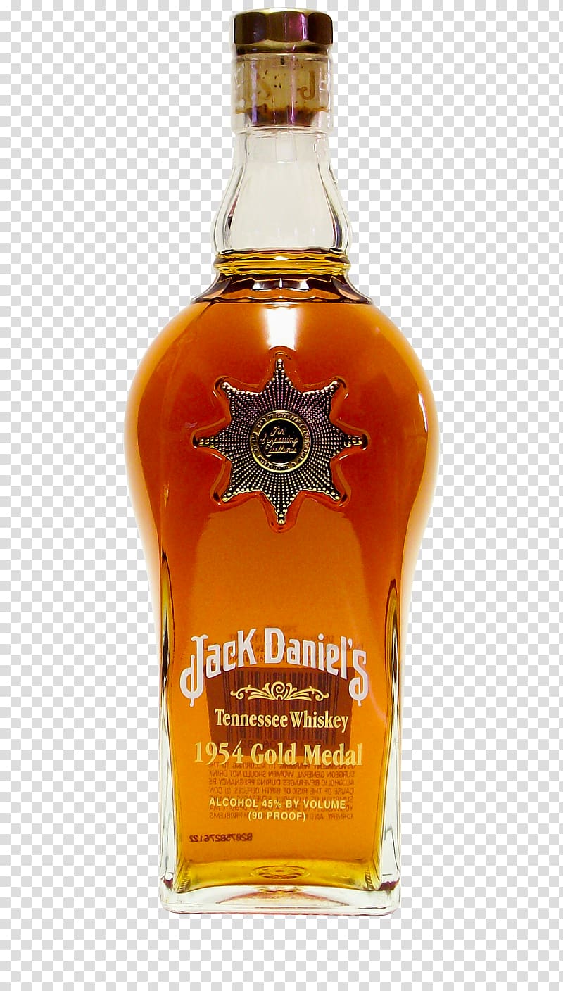 Tennessee whiskey Jack Daniel\'s Distilled beverage Bourbon whiskey, bottle transparent background PNG clipart