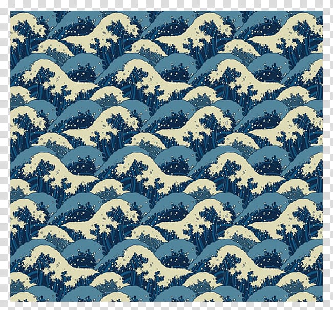 blue and white background, The Great Wave off Kanagawa Japan Wind wave Pattern, Kanagawa wave pattern background decoration transparent background PNG clipart