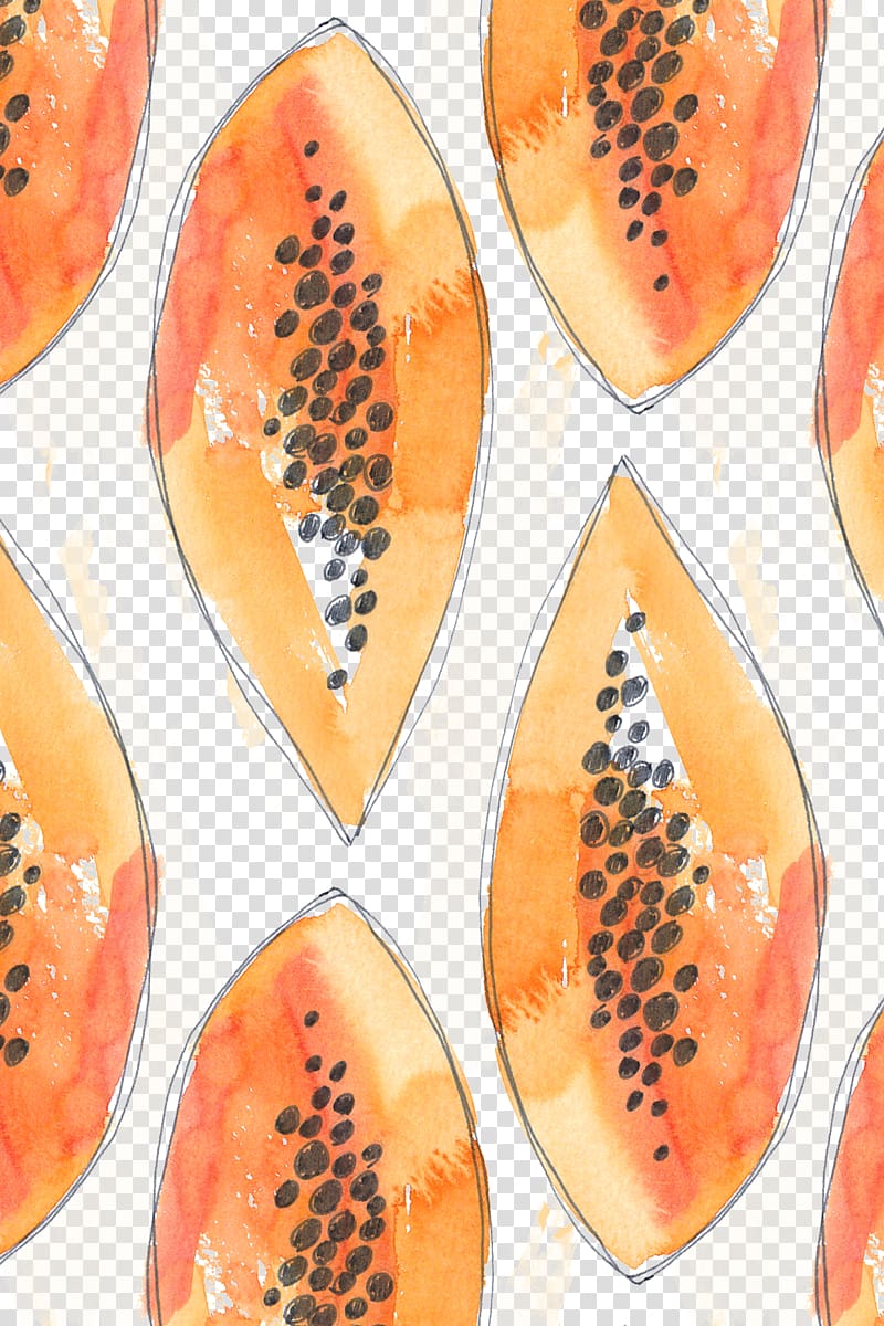 Fruit Motif Papaya, Papaya background patterns transparent background PNG clipart