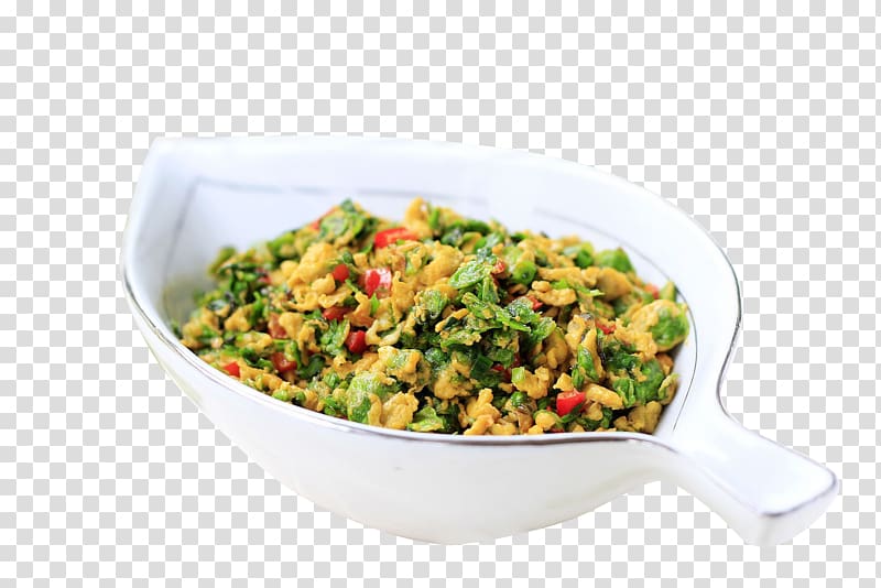 Scrambled eggs Vegetarian cuisine Capsicum annuum, Atriplex scrambled eggs transparent background PNG clipart