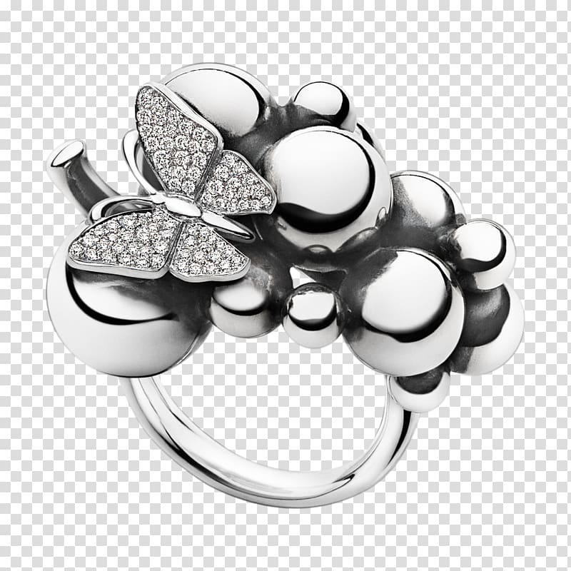 Ring Silver Jewellery Grape Diamond, Georg Jensen transparent background PNG clipart