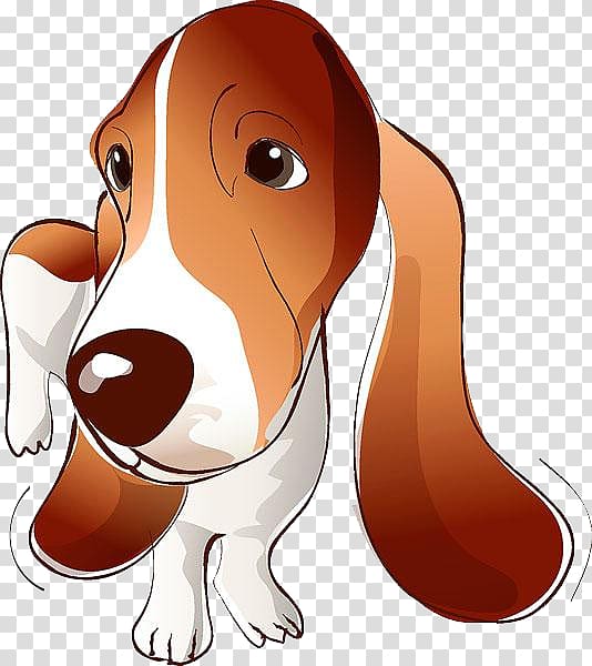 Harrier Puppy Pet , Hand painted pet dog transparent background PNG clipart