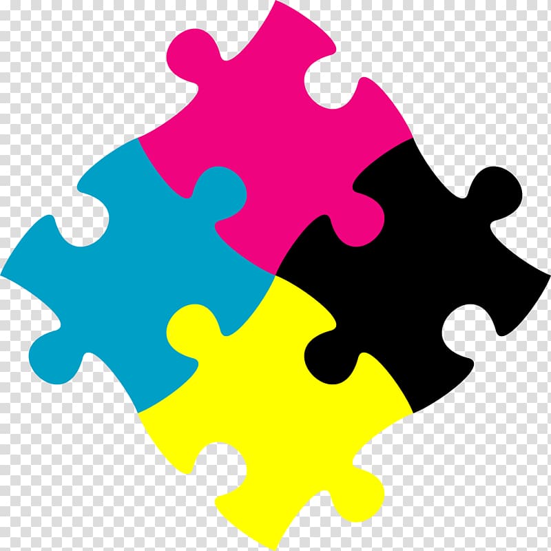 four assorted-color puzzle piece illustration, Jigsaw Puzzles , Jigsaw Puzzle transparent background PNG clipart