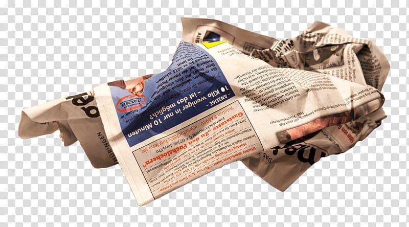 crumpled newspaper, Newspaper Wrinkled transparent background PNG clipart