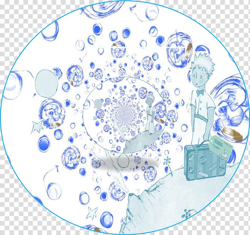 Blue and white pottery The Little Prince Circle Water, circle transparent background PNG clipart