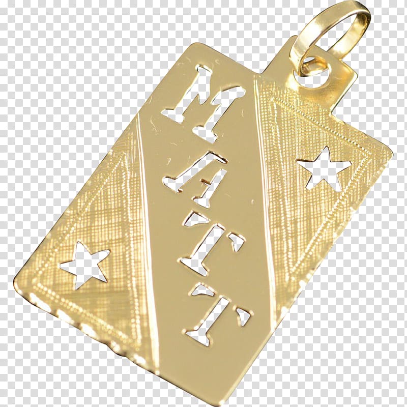 Gold Charms & Pendants Jewellery 01504 Metal, name tag transparent background PNG clipart