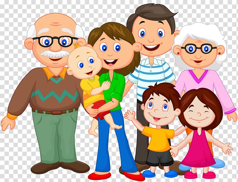 family , Extended family , A happy transparent background PNG clipart