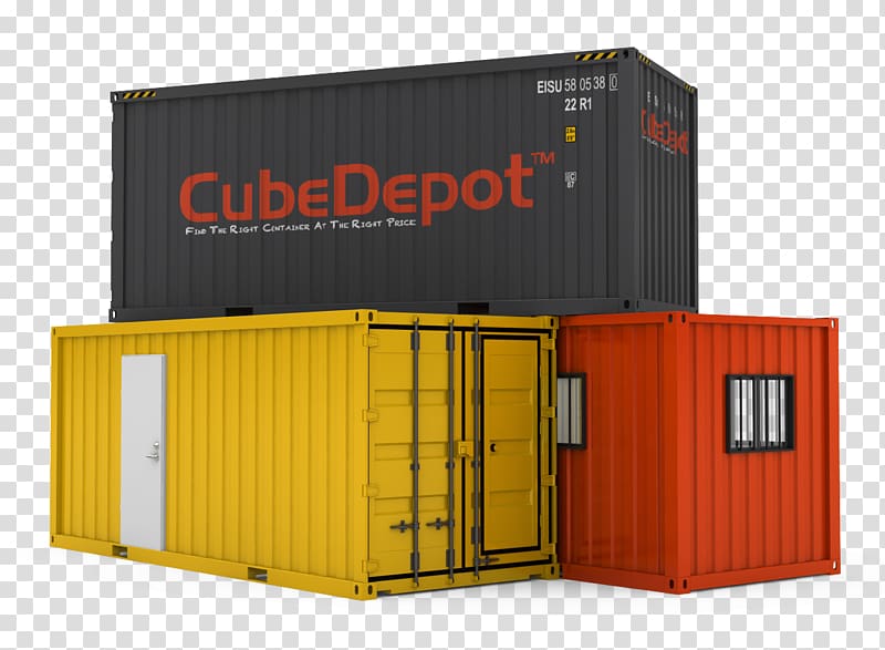 several assorted-color intermodal containers , Intermodal container Shipping container architecture Freight transport, Container transparent background PNG clipart