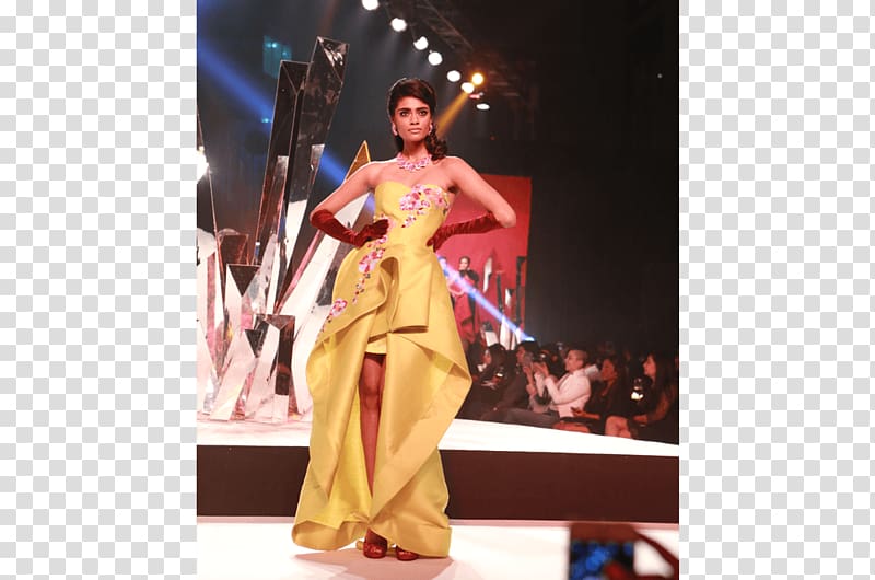 Haute couture Fashion show Runway fashion model, dreamy colors transparent background PNG clipart
