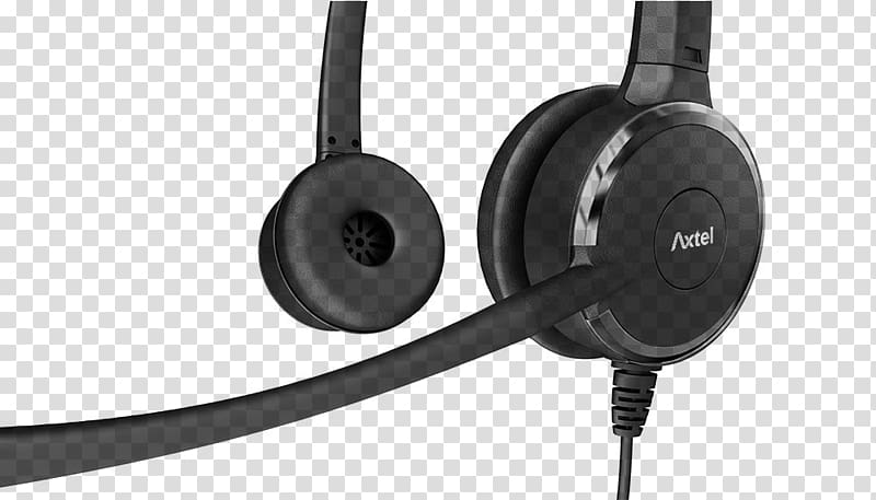 Headphones Headset Axtel Elite HDvoice duo NC Microphone, headphones transparent background PNG clipart
