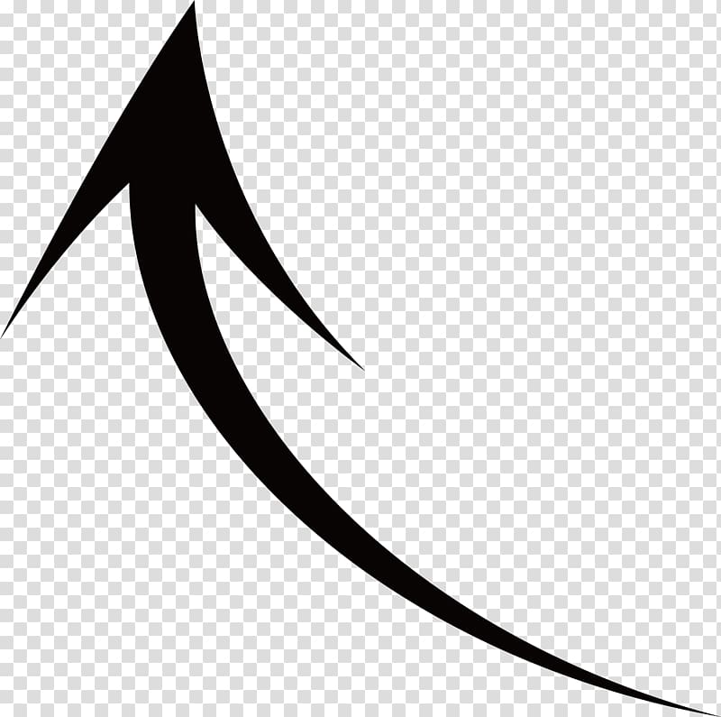 black arrow illustration, Arrow, Arc arrow transparent background PNG clipart