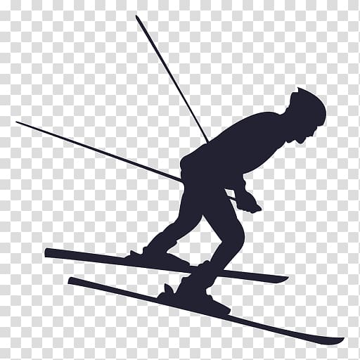 Ski Poles Cross-country skiing Silhouette, skiing transparent background PNG clipart