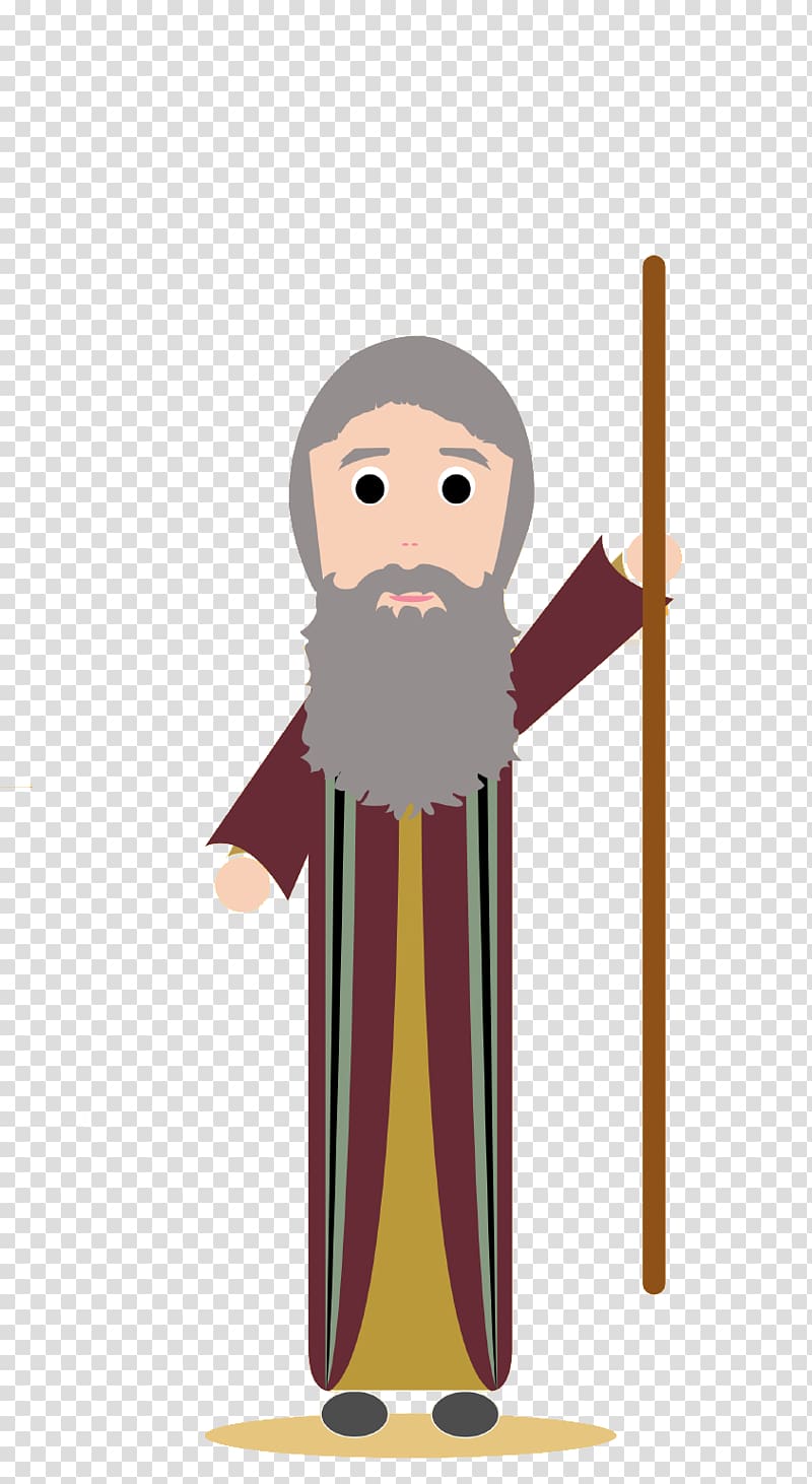 Cartoon Character Finger Fiction, Moses transparent background PNG clipart