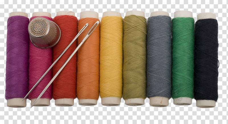 Yarn , Color needle and thread transparent background PNG clipart