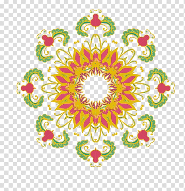 Mandala Ornament Meditation Tapestry Illustration, Round nation phoenix patterns transparent background PNG clipart