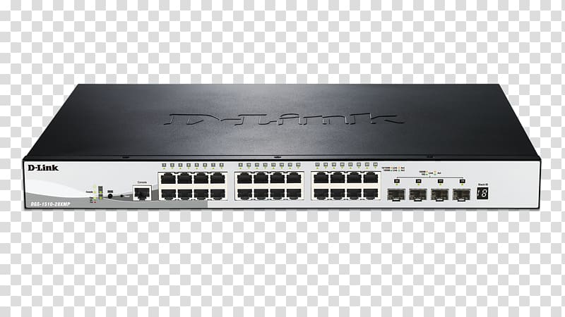Network switch 10 Gigabit Ethernet Small form-factor pluggable transceiver Stackable switch, 4 port switch transparent background PNG clipart