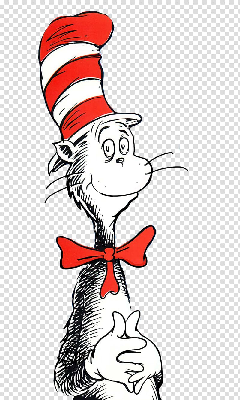 white and black cat illustration, The Cat in the Hat Thing One , Free Dr. Seuss transparent background PNG clipart