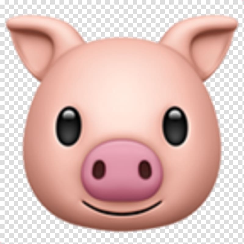 Pig Emoji iPhone X Sticker , pig transparent background PNG clipart