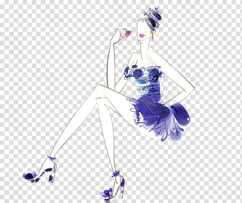 Chanel Perfume Illustration, Hand-painted elegant woman transparent background PNG clipart