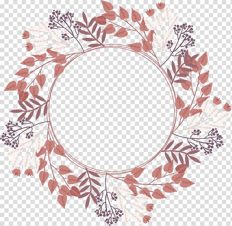 leaf wreath , Euclidean Leaf, Elegant Weddings plant garland transparent background PNG clipart