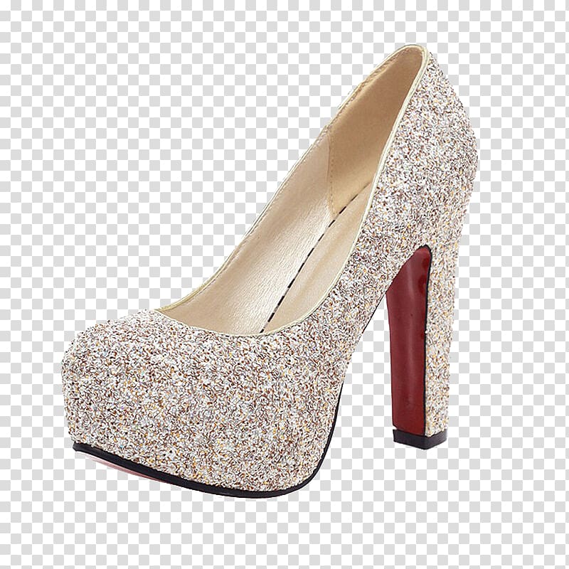 unpaired gray stiletto, High-heeled footwear Court shoe Wedding, Silver glitter heels transparent background PNG clipart