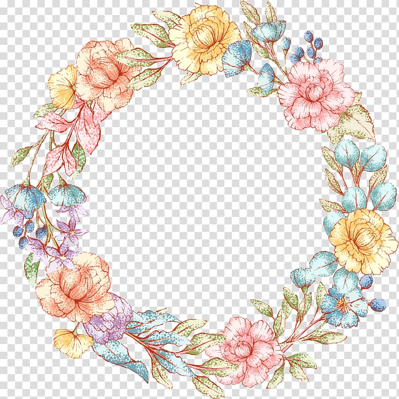 Christmas and holiday season Wish Happiness Gift, floral wreath transparent background PNG clipart