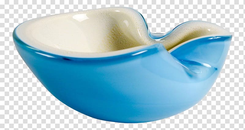 Bowl Murano glass Blue Turquoise, glass bowl transparent background PNG clipart