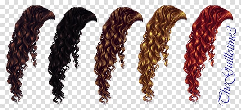 Brown hair Wig Blond , curly transparent background PNG clipart