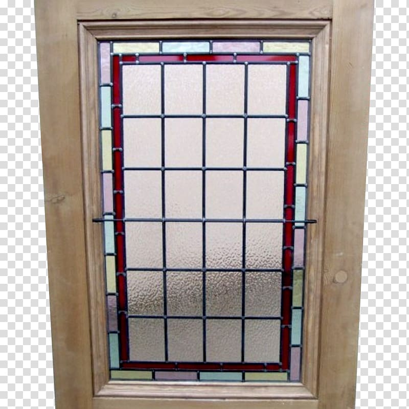 Window Stained glass Edwardian era Door, glass display panels transparent background PNG clipart