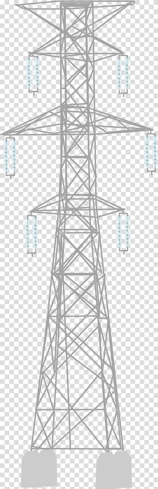 Electricity Transmission tower Insulator High voltage Overhead power line, High Voltage transparent background PNG clipart