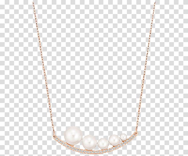 Necklace Chain Body piercing jewellery Pattern, Swarovski Jewellery Women\'s white pearl necklace transparent background PNG clipart