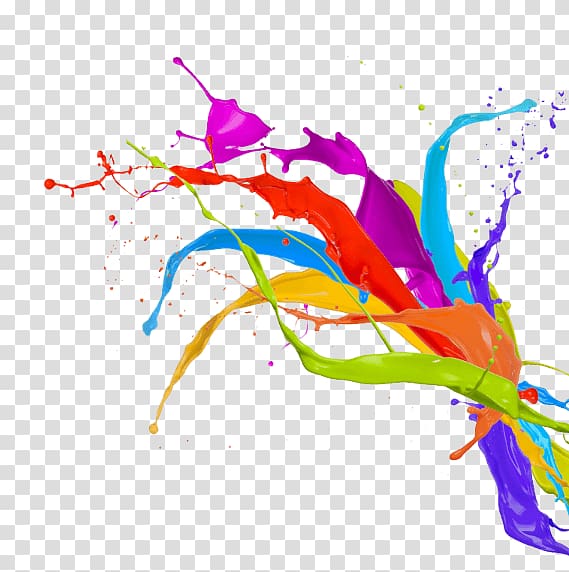 multicolored paint illustration, Paint, color splash transparent background PNG clipart