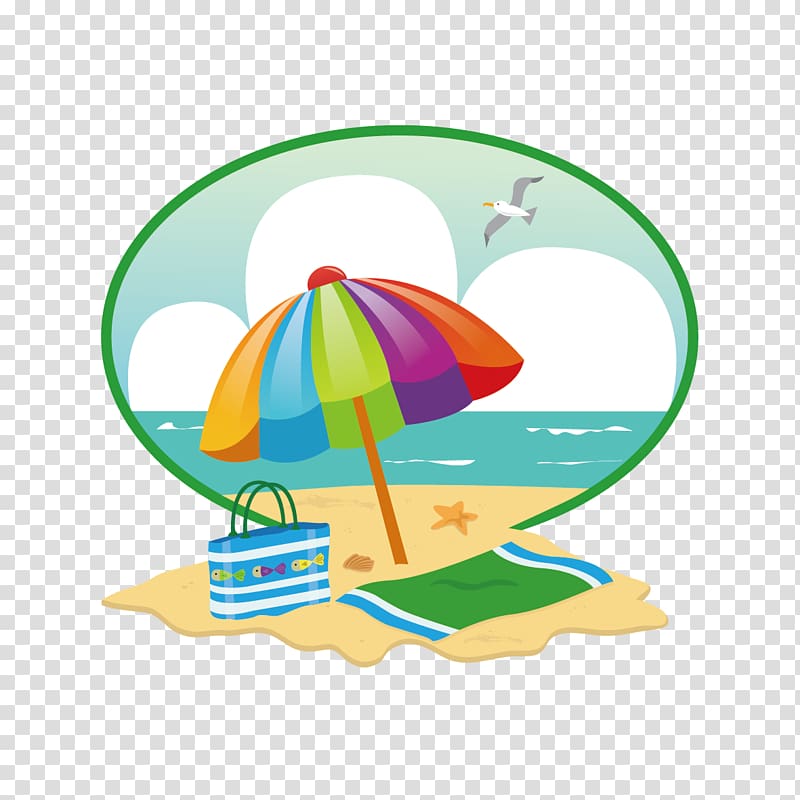 Beach, Creative Summer beach elements transparent background PNG clipart