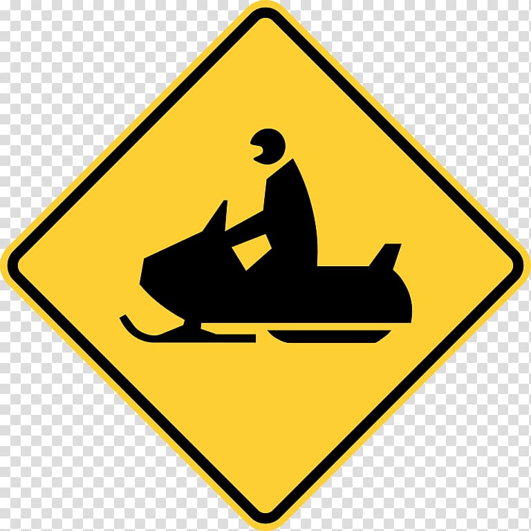 Traffic sign Snowmobile Warning sign Manual on Uniform Traffic Control Devices Yamaha Motor Company, others transparent background PNG clipart
