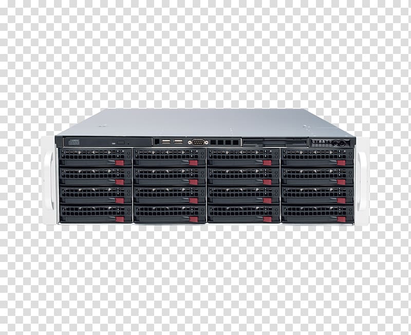 Disk array SUPERMICRO Storage system SSG-6038R-E1CR16L SSG-6038R-E1CR16L Computer Servers Hard Drives Intel, intel transparent background PNG clipart