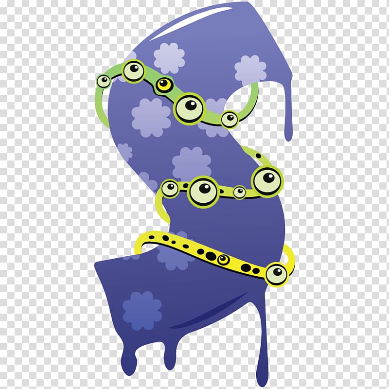 cartoon hand painted monster letter transparent background PNG clipart