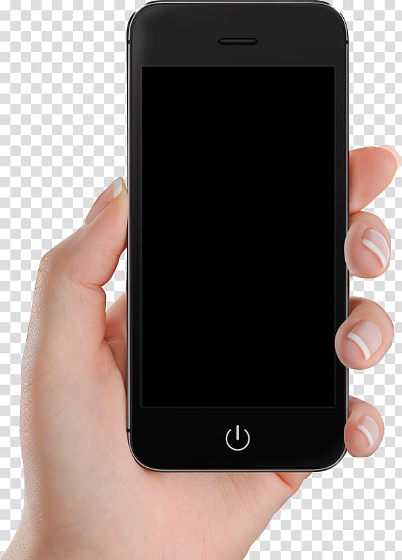 Person holding smartphone displaying black screen, Mobile Phones Goku