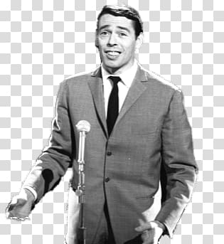 grayscale of man in suit jacket, Jacques Brel Singing transparent background PNG clipart