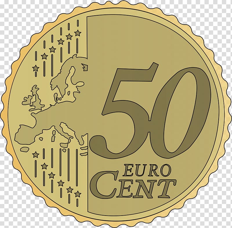 1 cent euro coin 50 cent euro coin 10 cent euro coin , Number 50 transparent background PNG clipart
