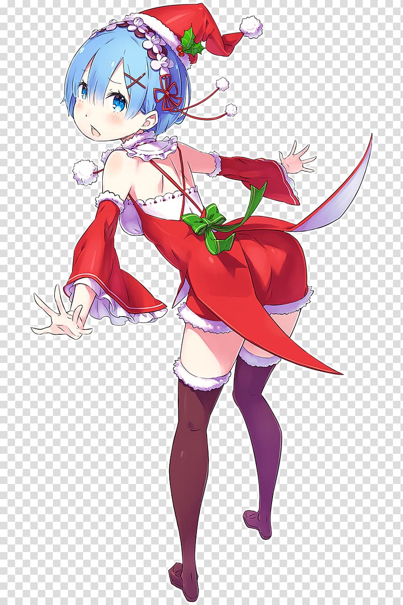 Re:Zero − Starting Life in Another World Anime Christmas 雷姆, Anime transparent background PNG clipart