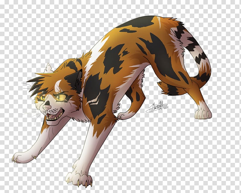 Warriors Crookedstar Firestar Cat Tigerstar, color fallen leaves transparent background PNG clipart